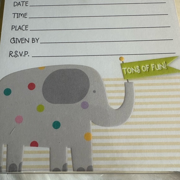 🧡10/$10 Colorful Baby Shower Invitation Cards - Picture 3 of 5